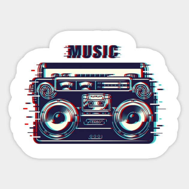 Music Tape Recorder Sticker by Seopdesigns